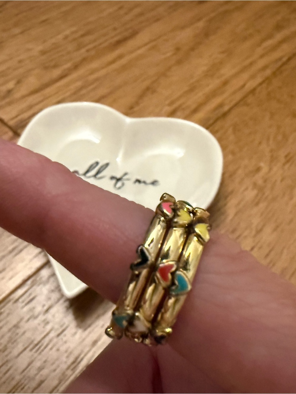 Kendra Scott Haven Heart Gold Ring Set of 3 in Multi Mix